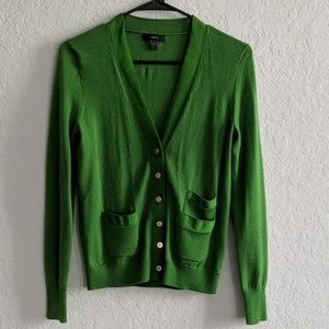 J.Crew green cardigan